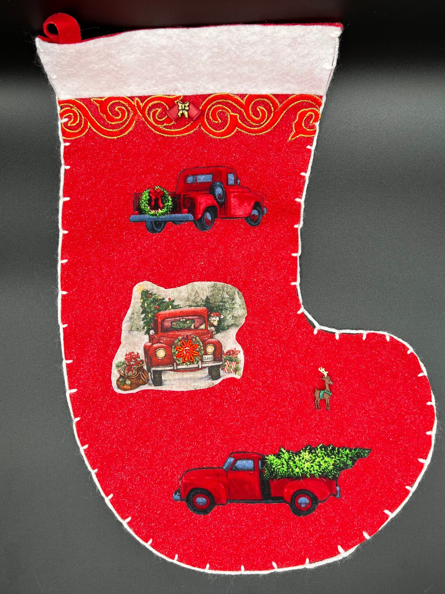 Christmas Trucks Stocking